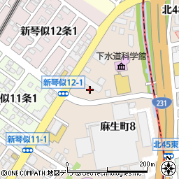 北海道札幌市北区麻生町9丁目周辺の地図