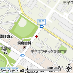 北海道江別市王子21周辺の地図