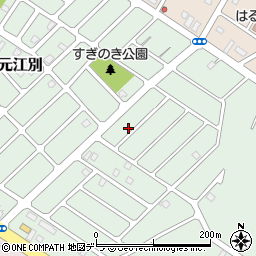 北海道江別市元江別820-11周辺の地図