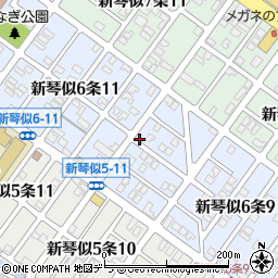 北海道札幌市北区新琴似６条周辺の地図