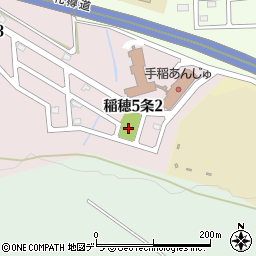 稲穂見晴台公園周辺の地図