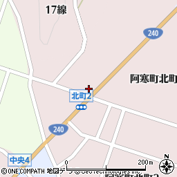 北日本石油株式会社　釧路販売支店阿寒北町給油所周辺の地図