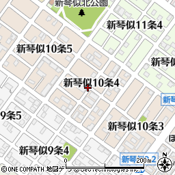 北海道札幌市北区新琴似１０条4丁目周辺の地図