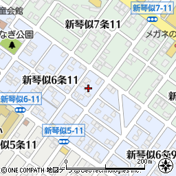 北海道札幌市北区新琴似６条11丁目9周辺の地図