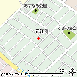 北海道江別市元江別860-125周辺の地図
