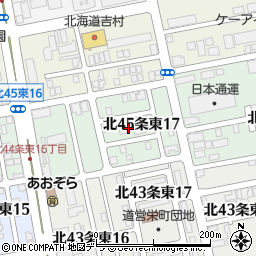 北海道札幌市東区北４５条東17丁目2周辺の地図