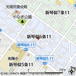 北海道札幌市北区新琴似６条11丁目周辺の地図