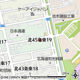 北海道札幌市東区北４５条東19丁目2周辺の地図