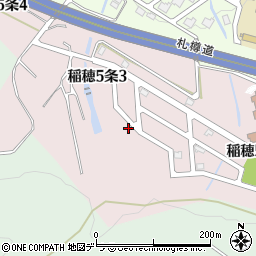 北海道札幌市手稲区稲穂５条周辺の地図