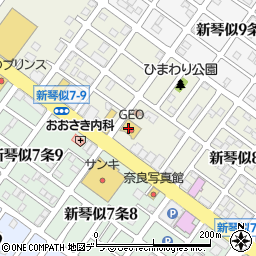 ゲオ札幌新琴似四番通店周辺の地図