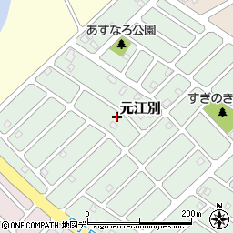 北海道江別市元江別860-122周辺の地図