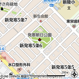 発寒朝日公園周辺の地図