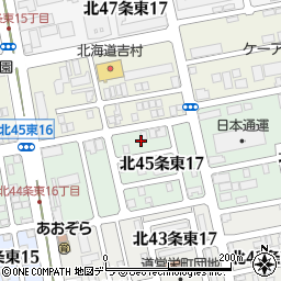 北海道札幌市東区北４５条東17丁目3周辺の地図