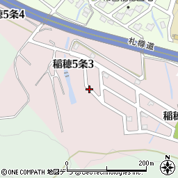 北海道札幌市手稲区稲穂５条3丁目周辺の地図