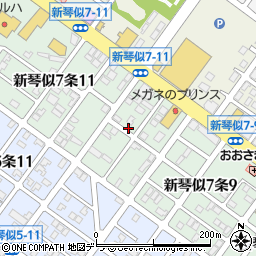 北海道札幌市北区新琴似７条周辺の地図