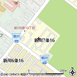 北海道札幌市北区新川７条周辺の地図