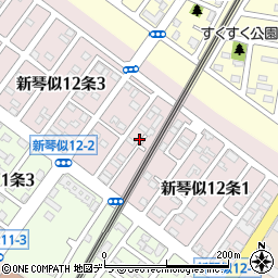 北海道札幌市北区新琴似１２条2丁目1周辺の地図