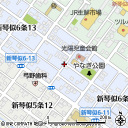 北海道札幌市北区新琴似６条12丁目周辺の地図
