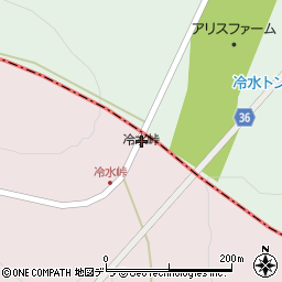 冷水峠周辺の地図