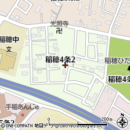 北海道札幌市手稲区稲穂４条2丁目周辺の地図