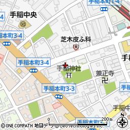 ノースピア手稲駅前通り周辺の地図