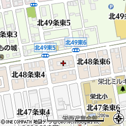 北海道古物商業協同組合　事務局・物流センター　オークション会場周辺の地図