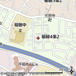 北海道札幌市手稲区稲穂４条2丁目15周辺の地図