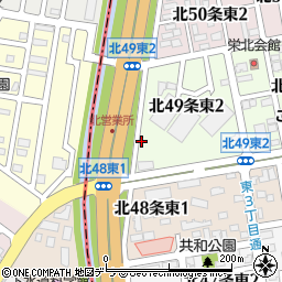 中央バス　札幌北営業所周辺の地図