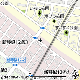 北海道札幌市北区新琴似１２条2丁目4周辺の地図
