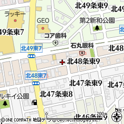 焼肉居酒屋 くまみちゃん 北48条店周辺の地図