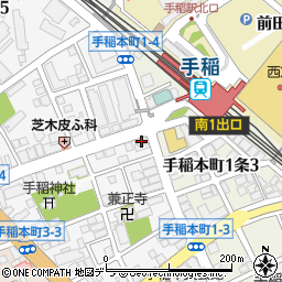 北海道信用金庫手稲駅前支店周辺の地図