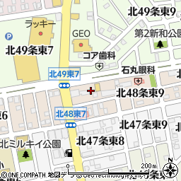 ソフトバンク　北栄周辺の地図