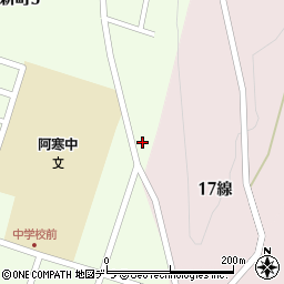 北海道釧路市阿寒町北新町2丁目2周辺の地図