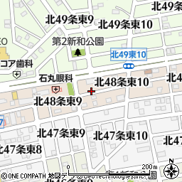 北海道札幌市東区北４８条東周辺の地図