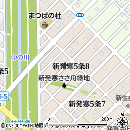 北海道札幌市手稲区新発寒５条8丁目周辺の地図