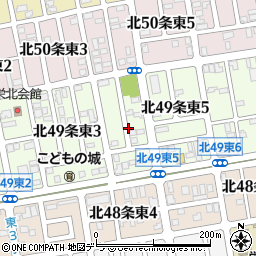 北海道札幌市東区北４９条東4丁目周辺の地図