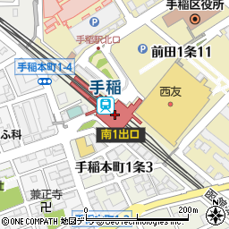北海道銀行ＪＲ手稲駅 ＡＴＭ周辺の地図