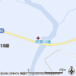 北海道釧路市阿寒町中阿寒１８線周辺の地図