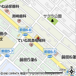 ダイソー札幌手稲前田店周辺の地図