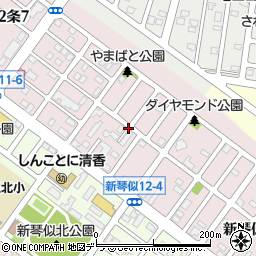 北海道札幌市北区新琴似１２条5丁目周辺の地図