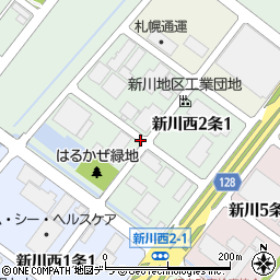 北海道札幌市北区新川西２条周辺の地図