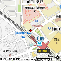 手稲駅前郵便局周辺の地図