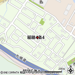 北海道札幌市手稲区稲穂４条周辺の地図