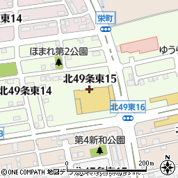 花美ホクレンショップ４９条店周辺の地図