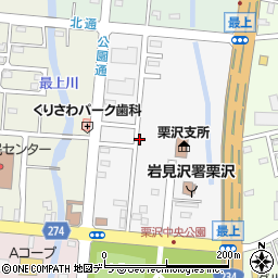 北海道岩見沢市栗沢町東本町周辺の地図