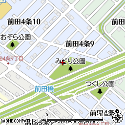前田みどり公園トイレ周辺の地図