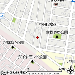 北海道札幌市北区屯田２条3丁目3周辺の地図