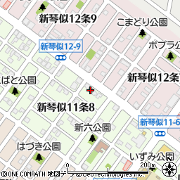 札幌新琴似十一条郵便局周辺の地図