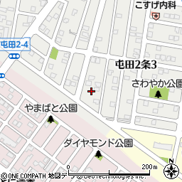 北海道札幌市北区屯田２条3丁目4周辺の地図