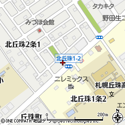 松尾ジンギスカン丘珠店周辺の地図